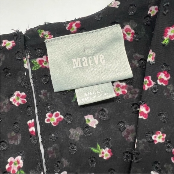 2/25 Anthropologie Maeve Steffy Floral Boho
Blouse Top Shirt Swiss Dot peplum - Picture 3 of 7